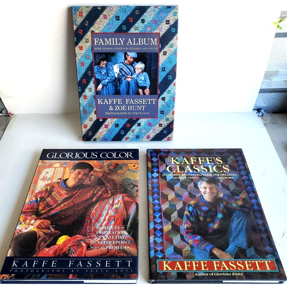 Kaffe Fassett Knitting Designs Patterns Lot of 3 Classics Color Family Album VTG